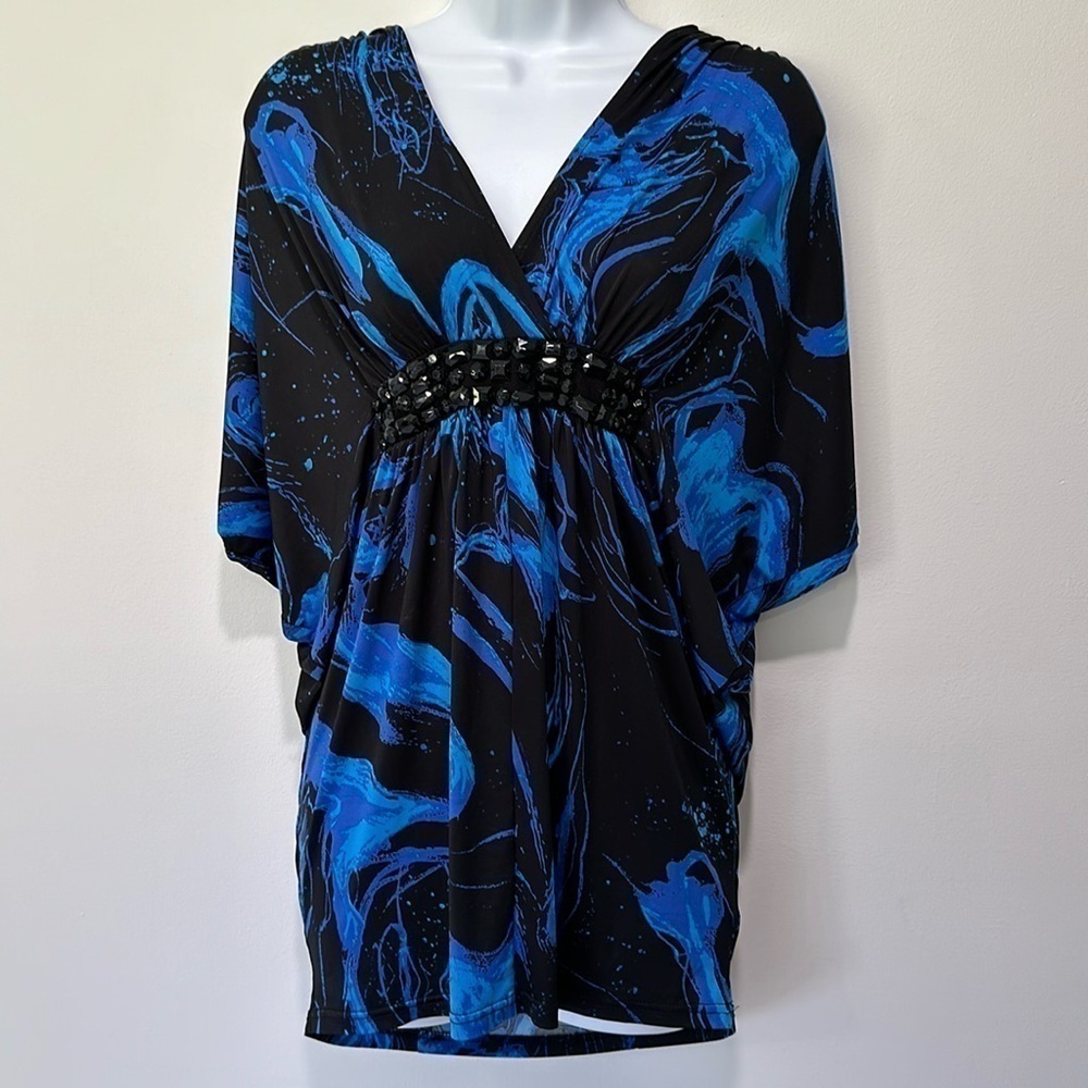 Butterfly sleeve studded blouse